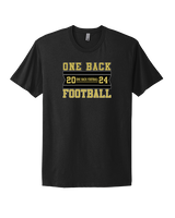 One Back Football Stamp - Mens Select Cotton T-Shirt