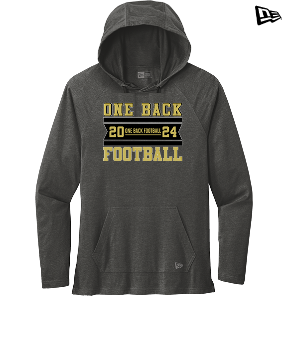 One Back Football Stamp - New Era Tri-Blend Hoodie