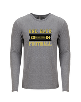 One Back Football Stamp - Tri-Blend Long Sleeve
