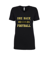 One Back Football Stamp - Womens Vneck