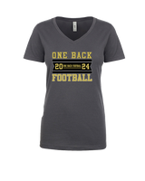One Back Football Stamp - Womens Vneck
