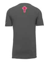 Orange Lutheran HS Softball Double Main Logo - Nike Cotton Poly Dri-Fit