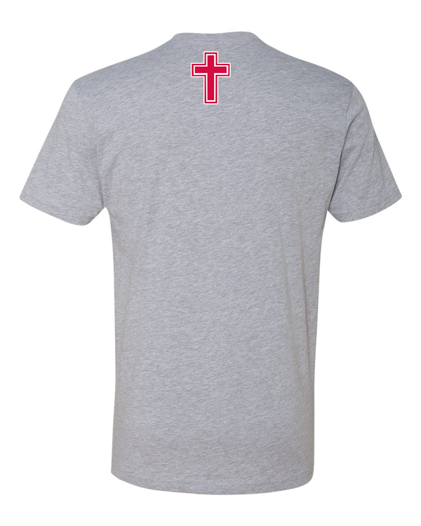 Orange Lutheran HS Softball Double Shield Logo - Select Cotton T-Shirt