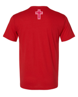 Orange Lutheran HS Softball Double Shield Logo - Mens Tri Blend Shirt