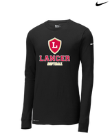 Orange Lutheran HS Softball Main Logo - Nike Dri-Fit Poly Long Sleeve