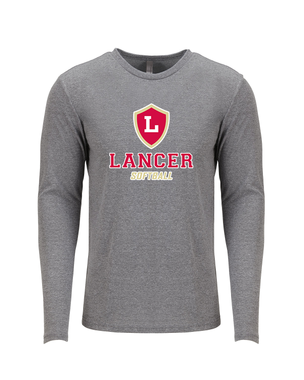 Orange Lutheran HS Softball Main Logo - Tri Blend Long Sleeve