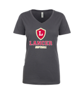 Orange Lutheran HS Softball Double Main Logo - Womens V-Neck