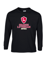 Orange Lutheran HS Softball Shield - Mens Basic Cotton Long Sleeve