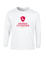 Orange Lutheran HS Softball Shield - Mens Basic Cotton Long Sleeve
