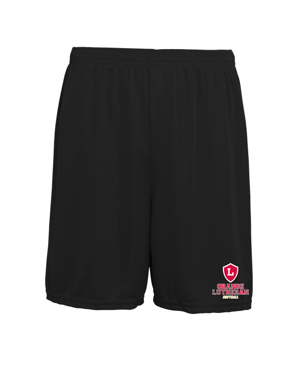 Orange Lutheran HS Softball Shield - 7 inch Training Shorts
