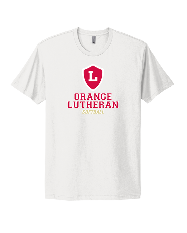Orange Lutheran HS Softball Double Shield - Select Cotton T-Shirt