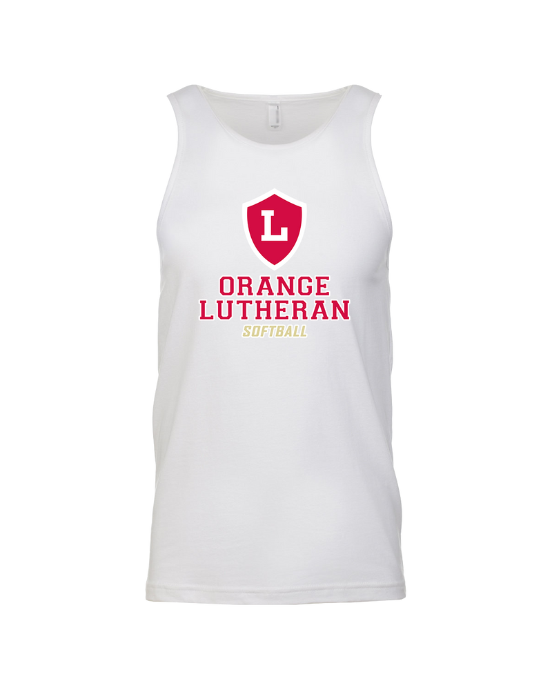 Orange Lutheran HS Softball Shield - Mens Tank Top