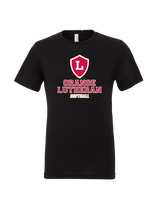 Orange Lutheran HS Softball Double Shield - Mens Tri Blend Shirt