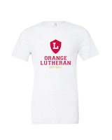 Orange Lutheran HS Softball Double Shield - Mens Tri Blend Shirt
