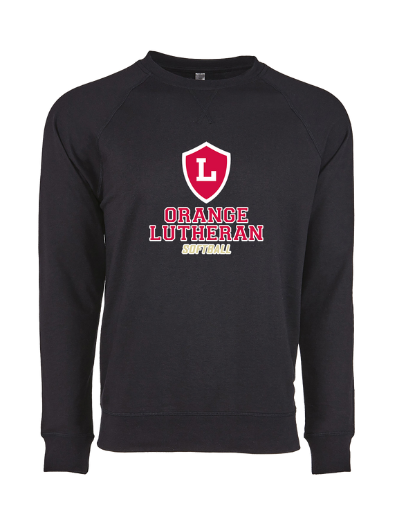 Orange Lutheran HS Softball Shield - Crewneck Sweatshirt