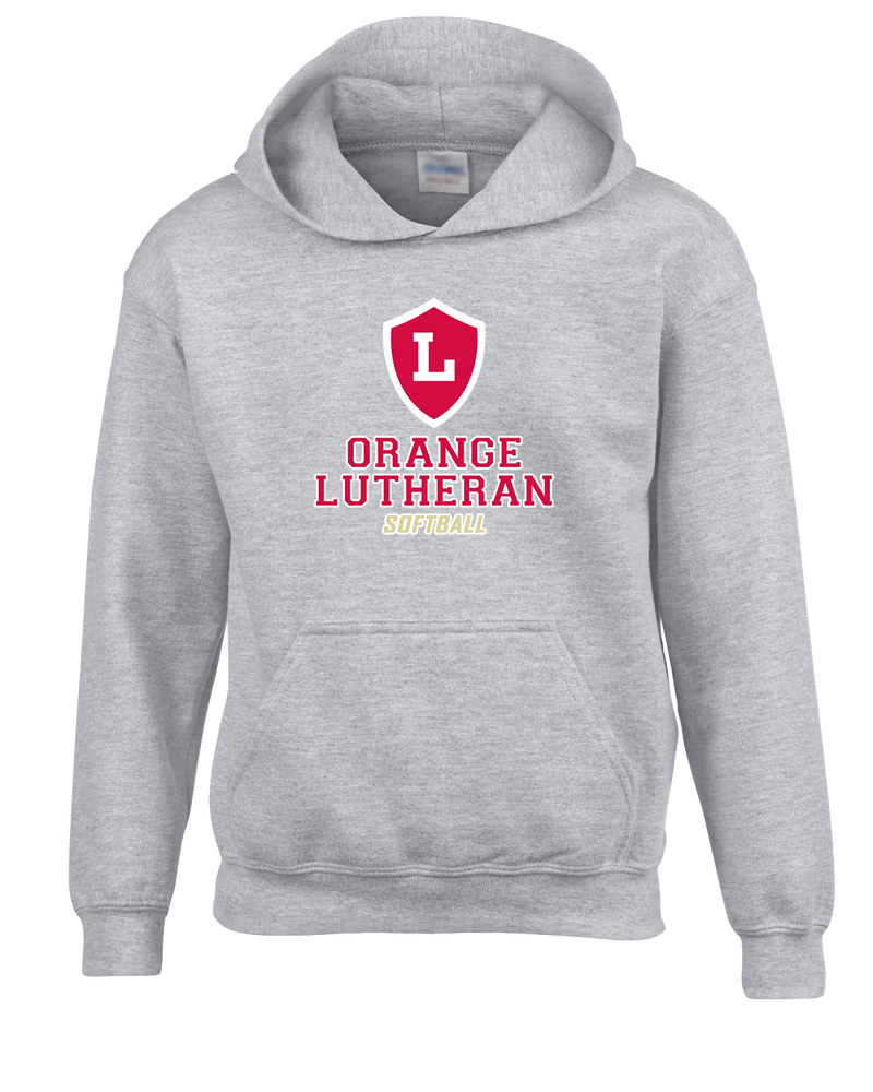 Orange Lutheran HS Softball Shield - Cotton Hoodie
