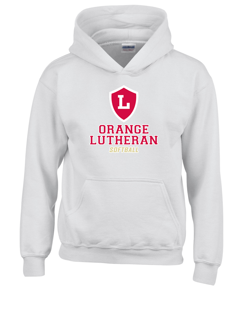 Orange Lutheran HS Softball Shield - Cotton Hoodie