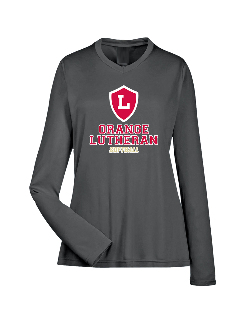 Orange Lutheran HS Softball Shield - Womens Performance Long Sleeve