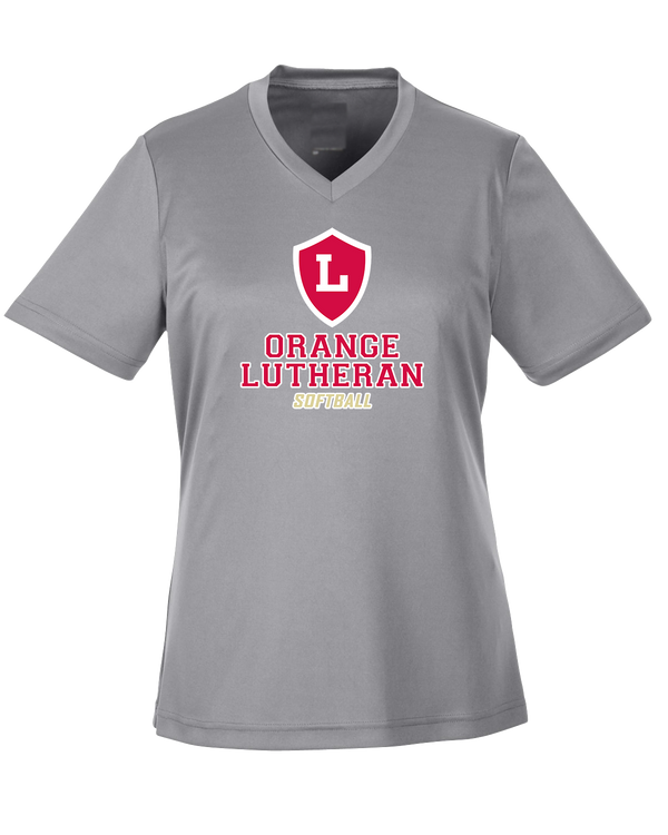 Orange Lutheran HS Softball Double Shield - Womens Performance Shirt