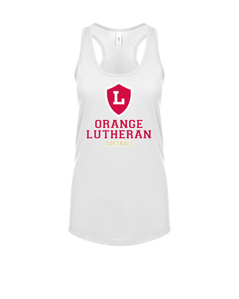 Orange Lutheran HS Softball Shield - Womens Tank Top
