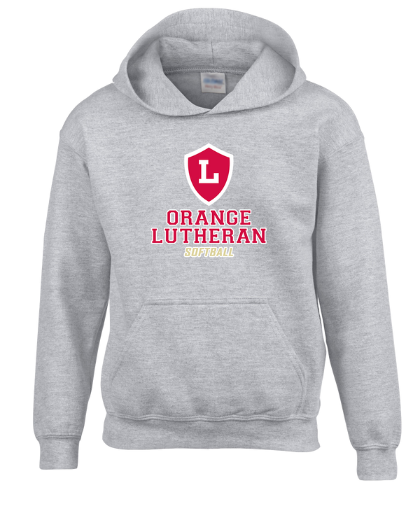 Orange Lutheran HS Softball Shield - Youth Hoodie