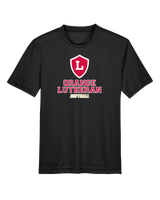 Orange Lutheran HS Softball Double Shield - Youth Performance T-Shirt