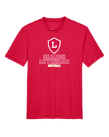 Orange Lutheran HS Softball Double Shield - Youth Performance T-Shirt