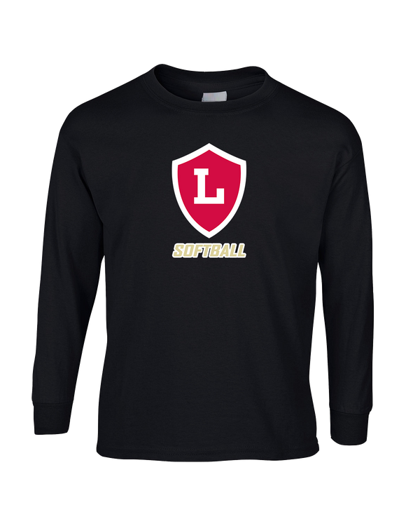 Orange Lutheran HS Softball Shield Logo - Mens Basic Cotton Long Sleeve