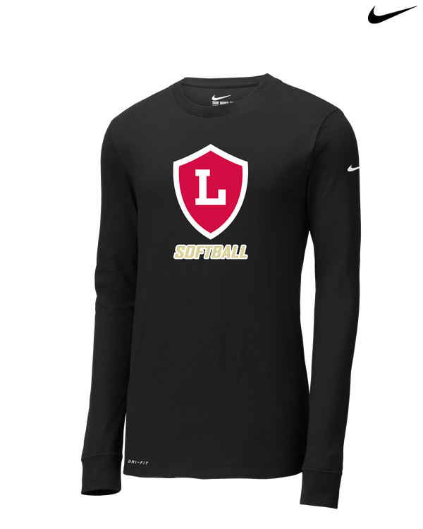 Orange Lutheran HS Softball Shield Logo - Nike Dri-Fit Poly Long Sleeve