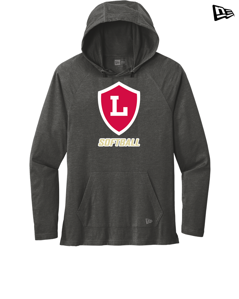 Orange Lutheran HS Softball Shield Logo - New Era Tri Blend Hoodie