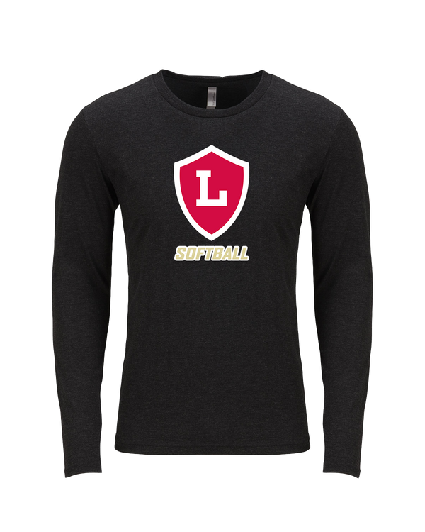 Orange Lutheran HS Softball Shield Logo - Tri Blend Long Sleeve