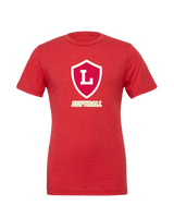 Orange Lutheran HS Softball Double Shield Logo - Mens Tri Blend Shirt