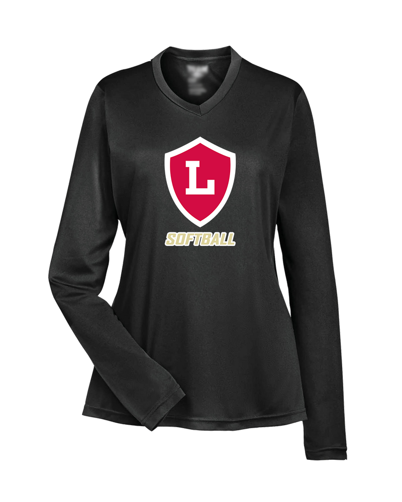 Orange Lutheran HS Softball Shield Logo - Womens Performance Long Sleeve
