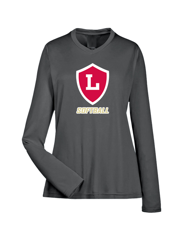 Orange Lutheran HS Softball Shield Logo - Womens Performance Long Sleeve