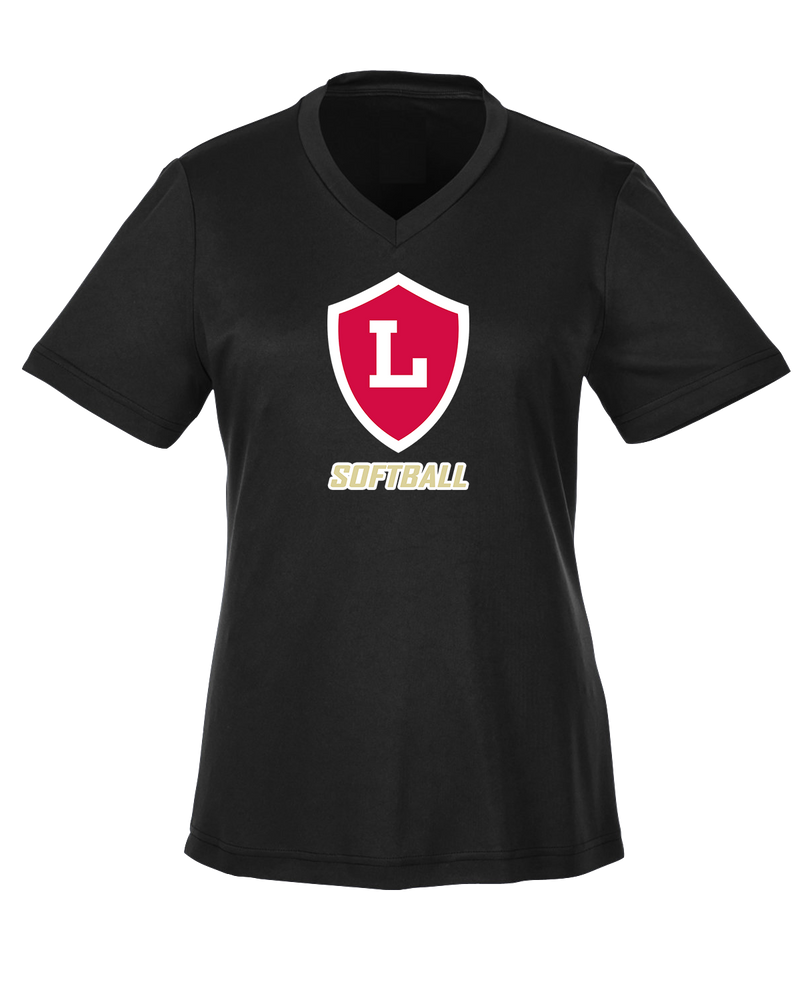 Orange Lutheran HS Softball Double Shield Logo - Womens Performance Shirt