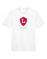 Orange Lutheran HS Softball Double Shield Logo - Youth Performance T-Shirt