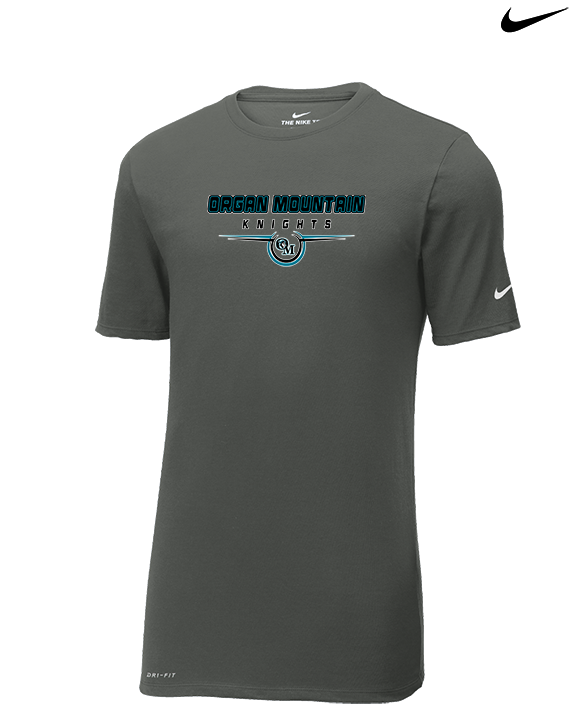 Organ Mountain HS Football Design - Mens Nike Cotton Poly Tee