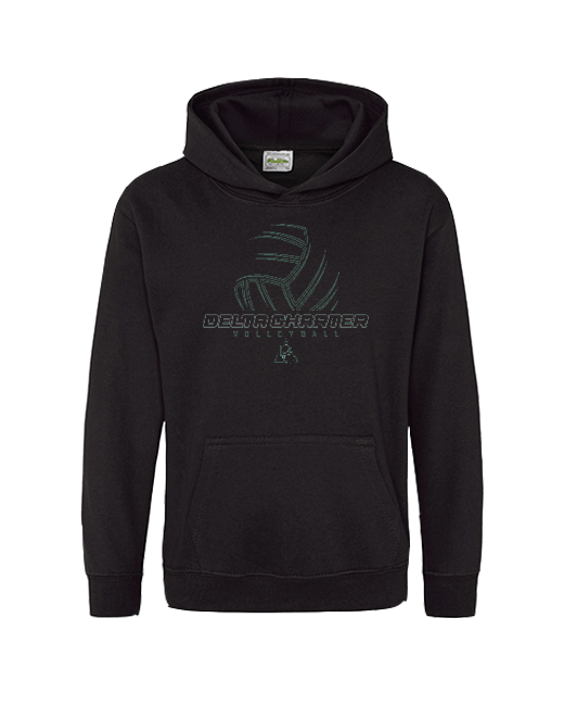 Delta Charter Volleyball Outline - Cotton Hoodie