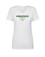 Pacifica HS Football Design - Womens V-Neck