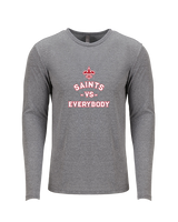 Palm Beach Christian Preparatory School Football Vs Everybody - Tri-Blend Long Sleeve