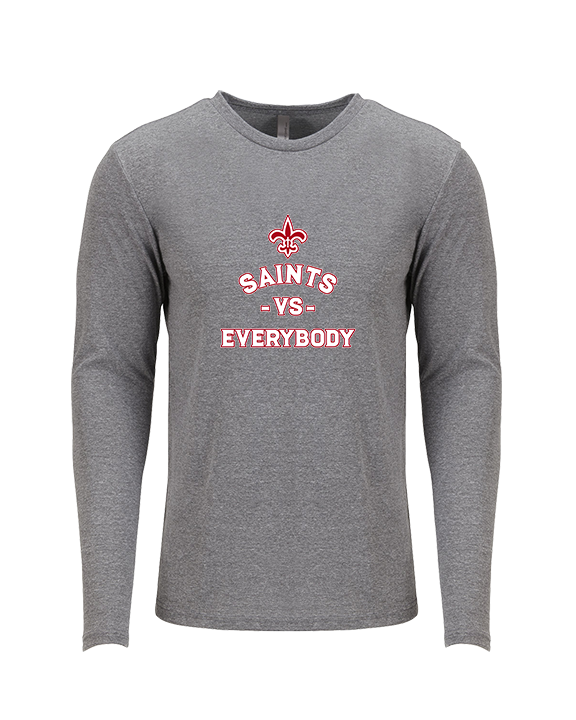 Palm Beach Christian Preparatory School Football Vs Everybody - Tri-Blend Long Sleeve