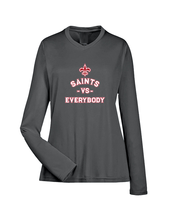 Palm Beach Christian Preparatory School Football Vs Everybody - Womens Performance Longsleeve
