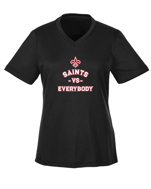 Palm Beach Christian Preparatory School Football Vs Everybody - Womens Performance Shirt