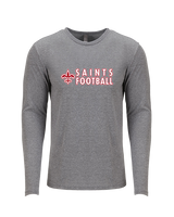 Palm Beach Christian Preparatory School Football Basic - Tri-Blend Long Sleeve