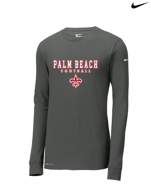 Palm Beach Christian Preparatory School Football Block - Mens Nike Longsleeve