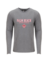 Palm Beach Christian Preparatory School Football Block - Tri-Blend Long Sleeve