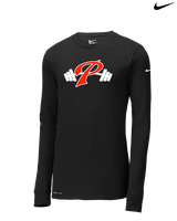 Palomar College Football P With Barbell - Mens Nike Longsleeve
