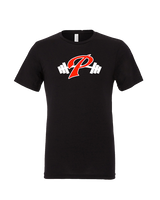 Palomar College Football P With Barbell - Tri-Blend Shirt