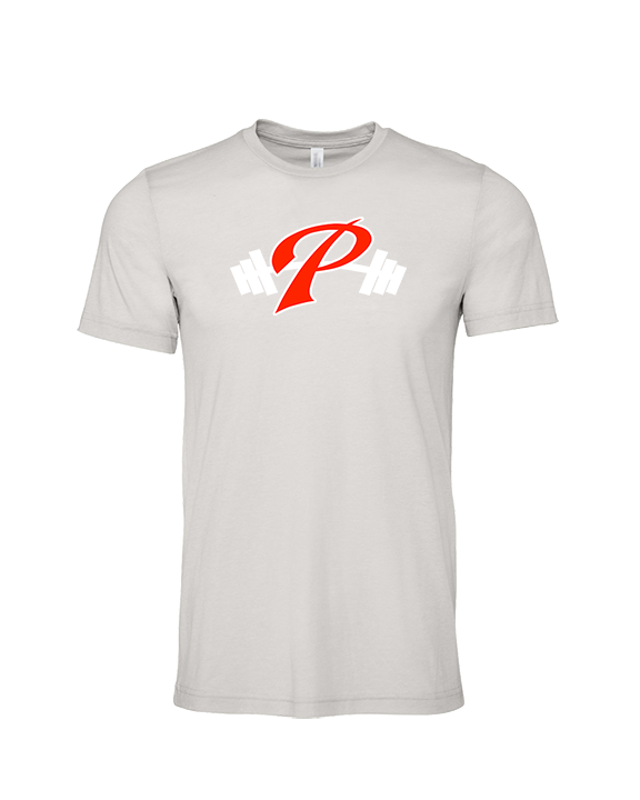Palomar College Football P With Barbell - Tri-Blend Shirt