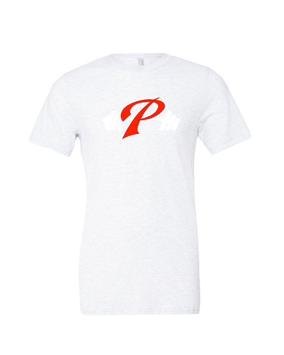 Palomar College Football P With Barbell - Tri-Blend Shirt